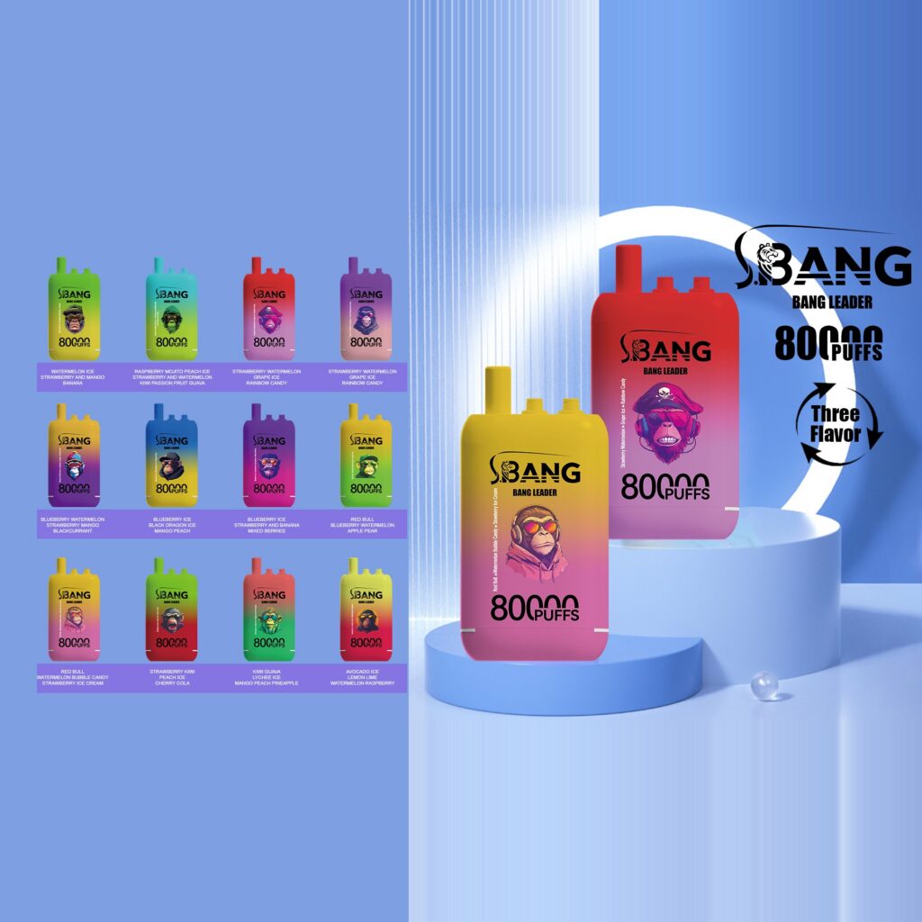 BANG LEADER 80K Puffs 3-in-1 Disposable Vape, 80,000 Puffs, 78 ml
