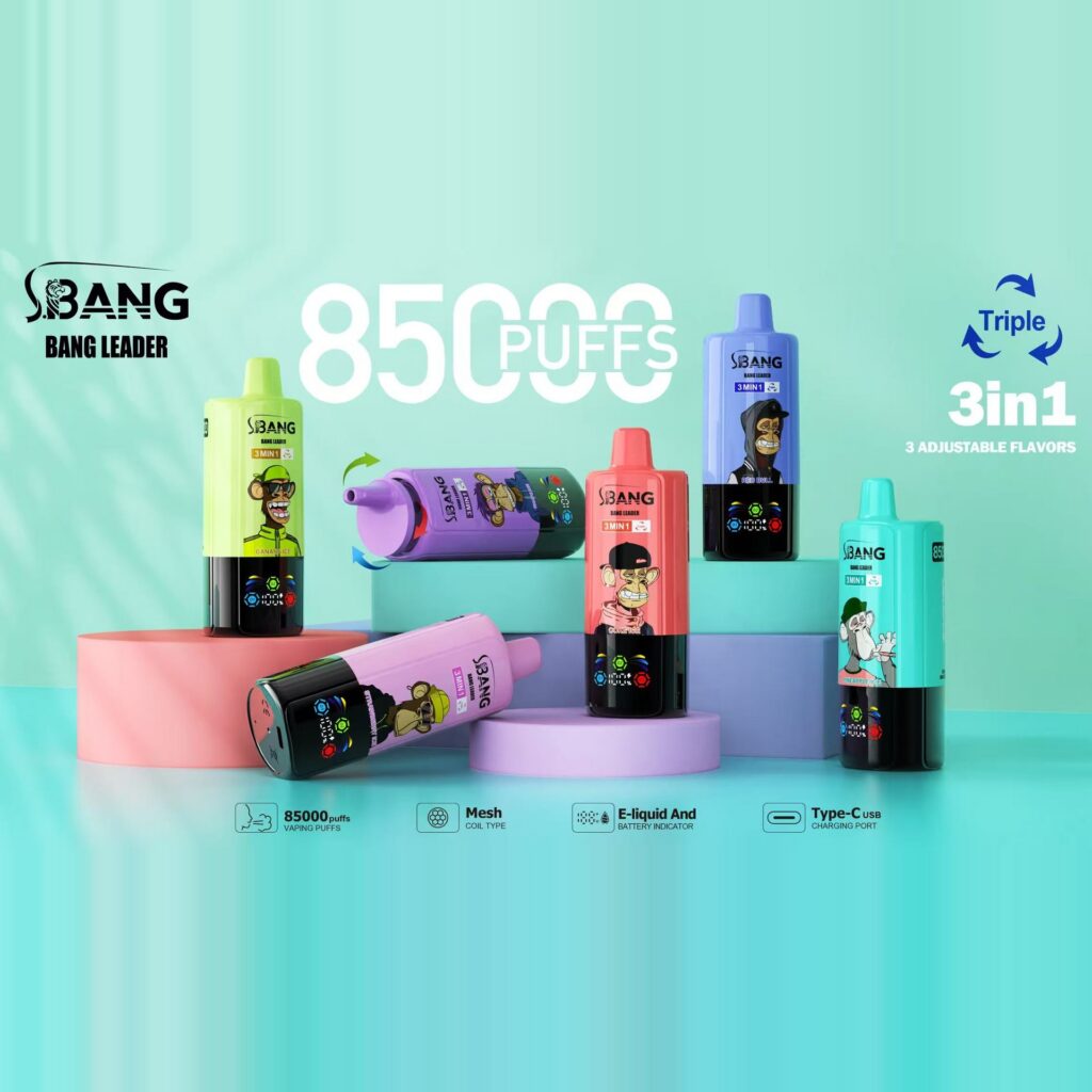 BANG LEADER 85K Puffs 3-in-1 Disposable Vape, 85,000 Puffs, 70 ml