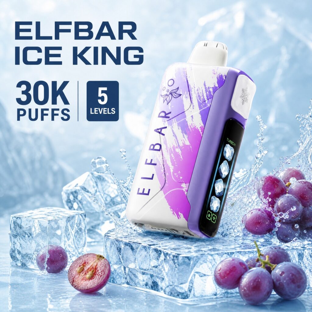 Elf Bar Ice King 30000 Mesh Disposable Vape, 30,000 Puffs, 20 ml