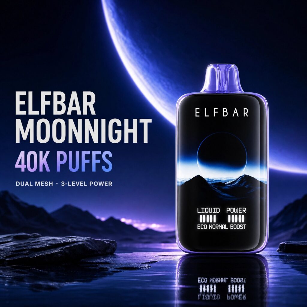 Elf Bar Moonnight 40000 Dual Mesh Disposable Vape, 40,000 Puffs, 22 ml