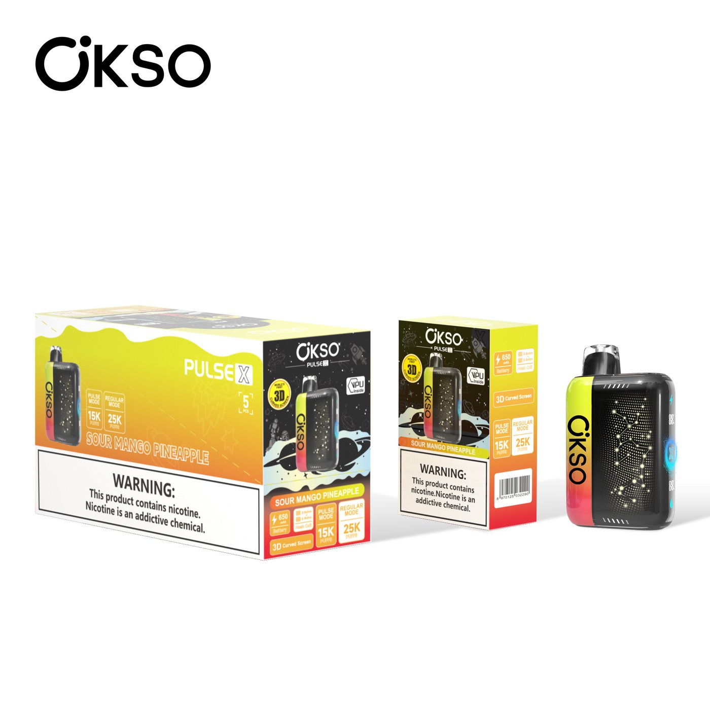 OKSO PULSE X 25K Disposable Vape, 25,000 Puffs, 18 ml