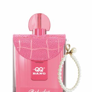 QQ BANG 150K Puffs perfume bottle disposable vape - transparent crystal body, pearl chain lanyard, 150,000 puffs, 30 ml