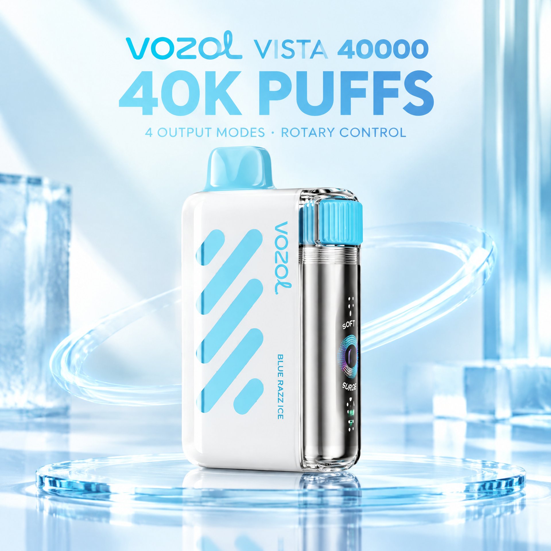 Vozol Vista 40000 Dual Mesh SiLC Disposable Vape, 40,000 Puffs, 20 ml