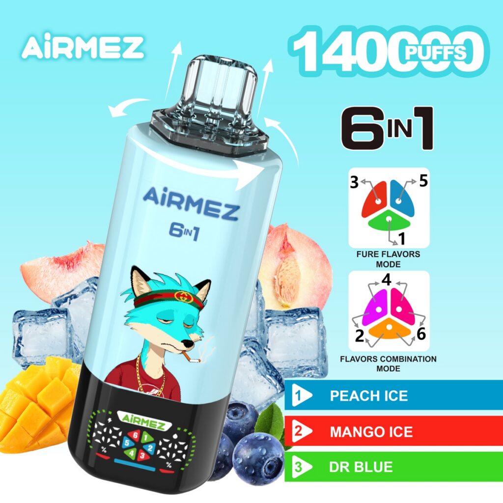 AIRMEX 140K 6-in-1 Disposable Vape, 140,000 Puffs