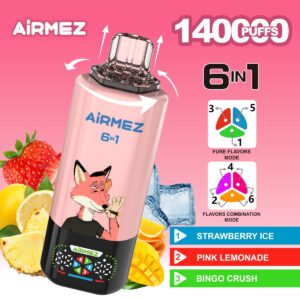AIRMEX 140K 6-in-1 Disposable Vape, 140,000 Puffs