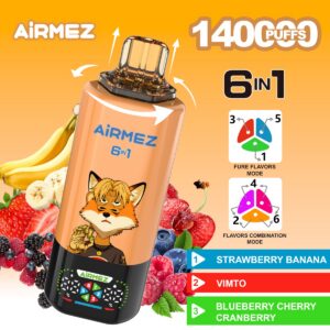 AIRMEX 140K 6-in-1 Disposable Vape, 140,000 Puffs