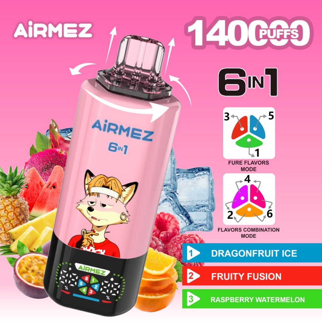AIRMEX 140K 6-in-1 Disposable Vape, 140,000 Puffs