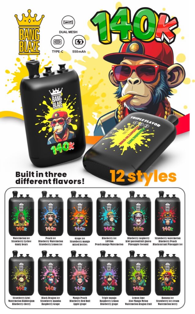 BANG BLAZE 140K 3-in-1 Disposable Vape, 140,000 Puffs