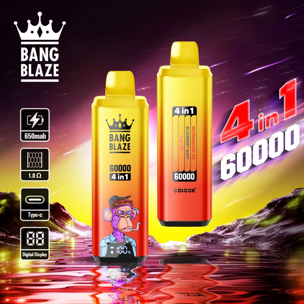 BANG BLAZE 60K 4-in-1 Disposable Vape, 60,000 Puffs
