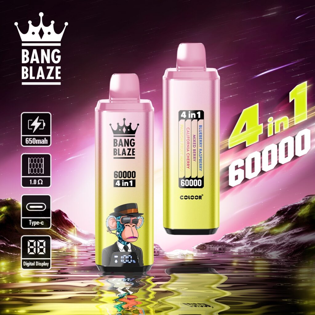 BANG BLAZE 60K 4-in-1 Disposable Vape, 60,000 Puffs