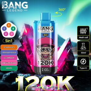 BANG LEGEND 120K 5-in-1 Disposable Vape, 120,000 Puffs