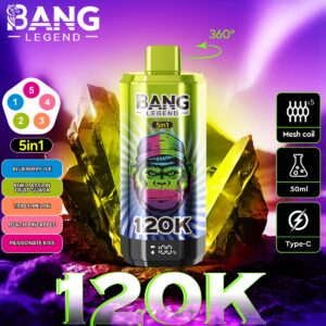 BANG LEGEND 120K 5-in-1 Disposable Vape, 120,000 Puffs