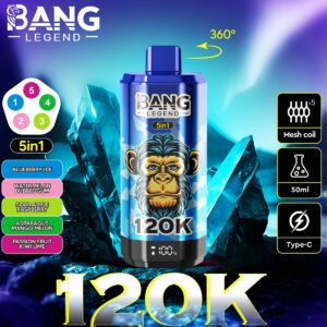 BANG LEGEND 120K 5-in-1 Disposable Vape, 120,000 Puffs