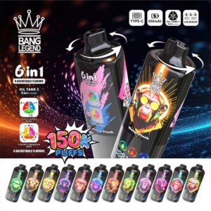 BANG LEGEND 150K 6-in-1 Disposable Vape, 150,000 Puffs