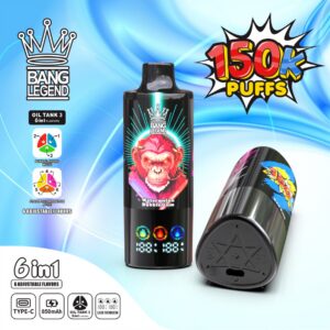 BANG LEGEND 150K 6-in-1 Disposable Vape, 150,000 Puffs