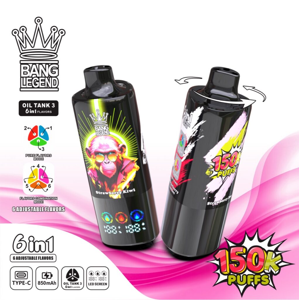 BANG LEGEND 150K 6-in-1 Disposable Vape, 150,000 Puffs