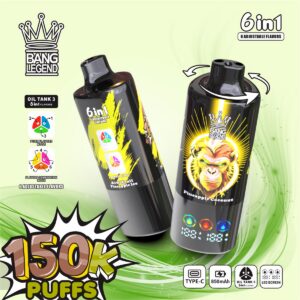 BANG LEGEND 150K 6-in-1 Disposable Vape, 150,000 Puffs