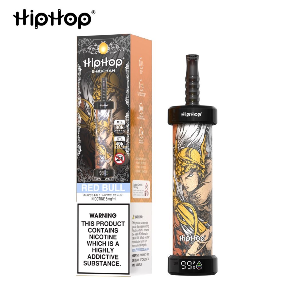 HIPHOP 80K E-Hookah Disposable Vape, MTL 80,000 / DTL 40,000 Puffs