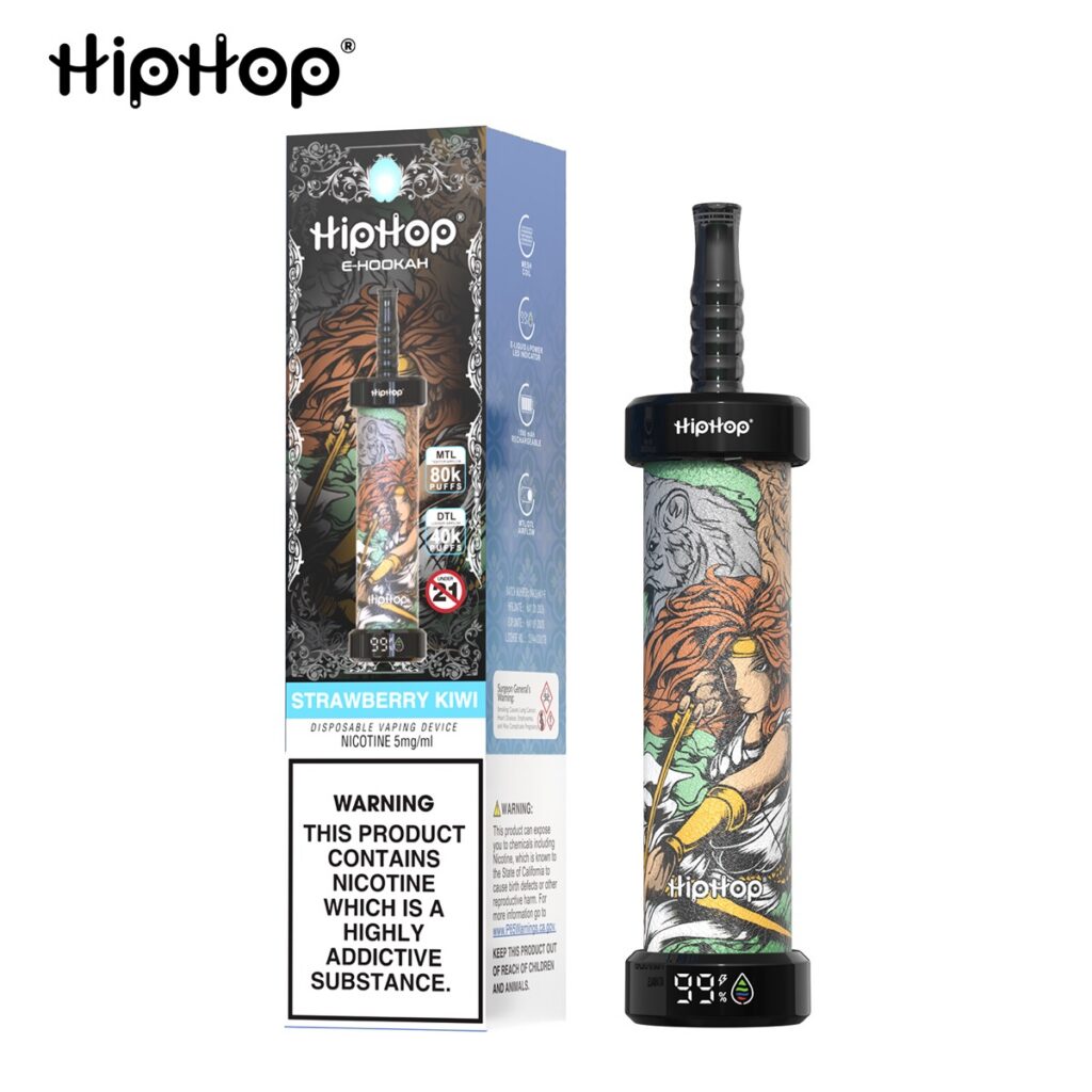 HIPHOP 80K E-Hookah Disposable Vape, MTL 80,000 / DTL 40,000 Puffs