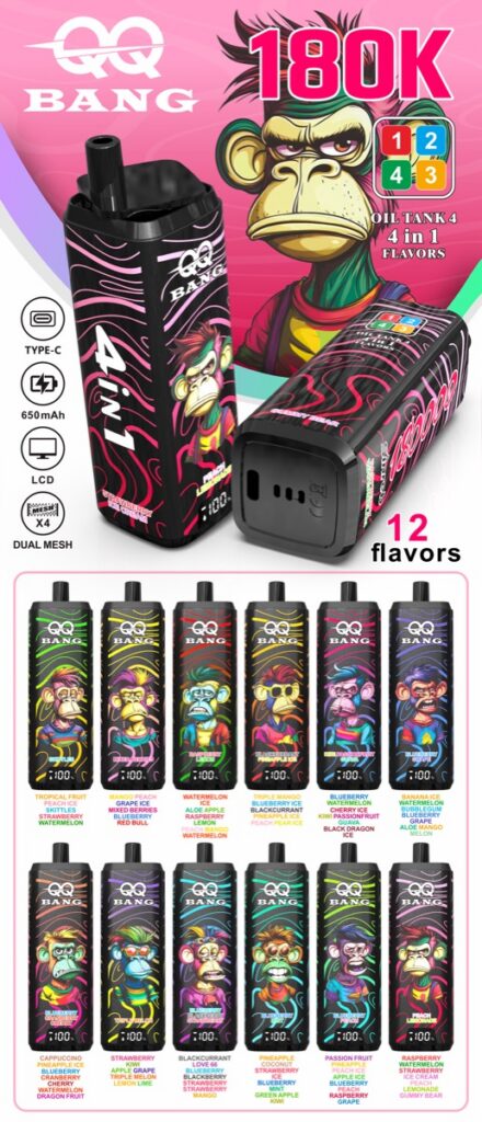 QQ BANG 180K Hookah Vape, 180,000 Puffs