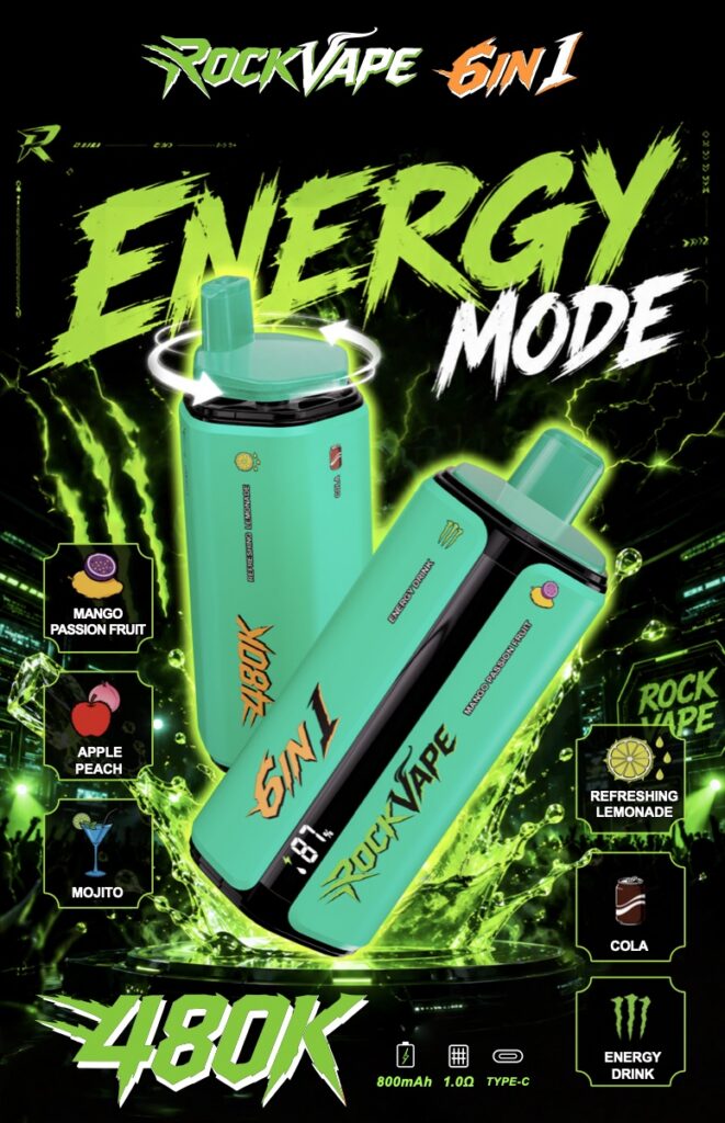 ROCK VAPE 480K 6-in-1 Disposable Vape, 480,000 Puffs