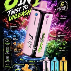 ROCK VAPE 480K 6-in-1 Disposable Vape, 480,000 Puffs